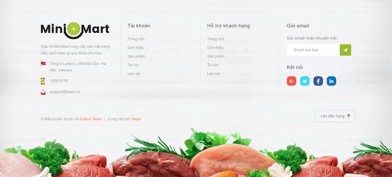 Giao diện Mini Mart