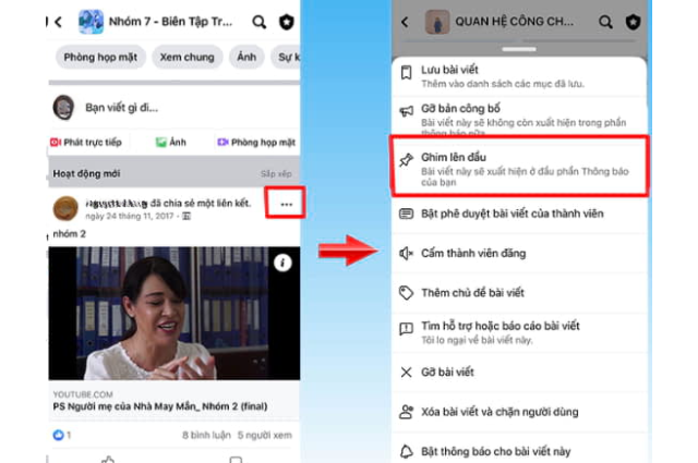 ghim-bai-viet-tren-facebook-9 Caách ghim bài viết trên Facebook trong group nhóm
