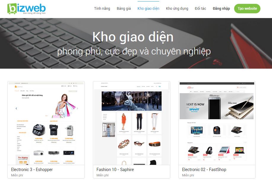 Nhiều mẫu giao diện phù hợp với nhu cầu sử dụng dịch vụ thiết kế website Sapa của khách hàng