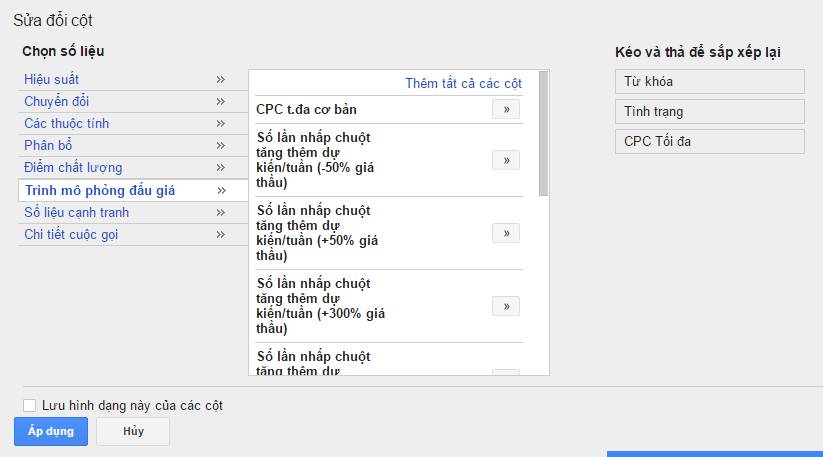 google-adwords-2 Bid Strategy - Chiến lược giá thầu