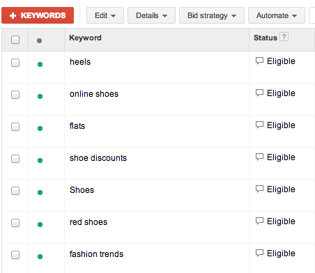 Từ khóa quảng cáo