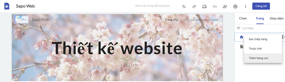 Cách tạo Google sites
