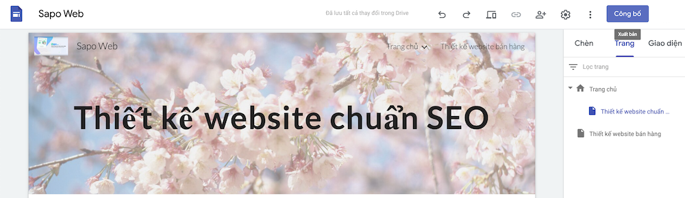 Cách tạo Google sites