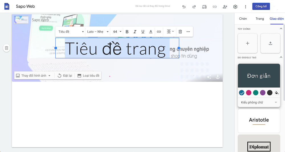 Cách tạo Google sites