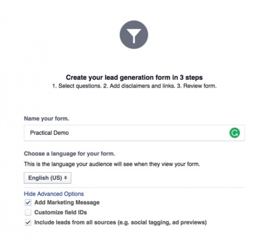 hướng dẫn cài đặt quảng cáo Facebook Leads 5