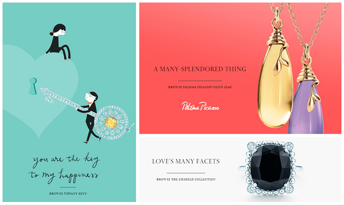 Định vị thương hiệu trong thiết kế web của Tiffany