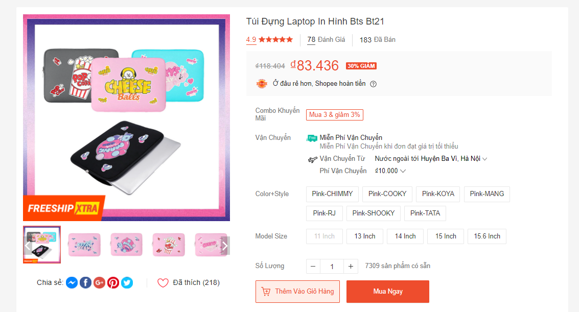 kích thước ảnh chuẩn Shopee