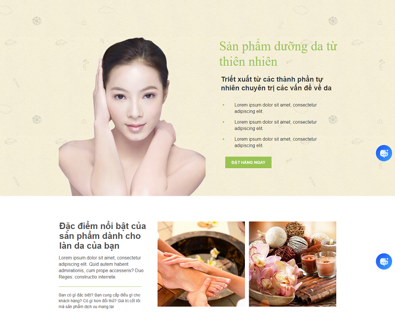 Ladipage mẫu ngành spa, thẩm mỹ