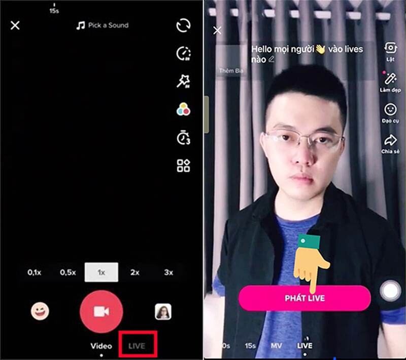 Livestream (phát trực tiếp) trên kênh TikTok