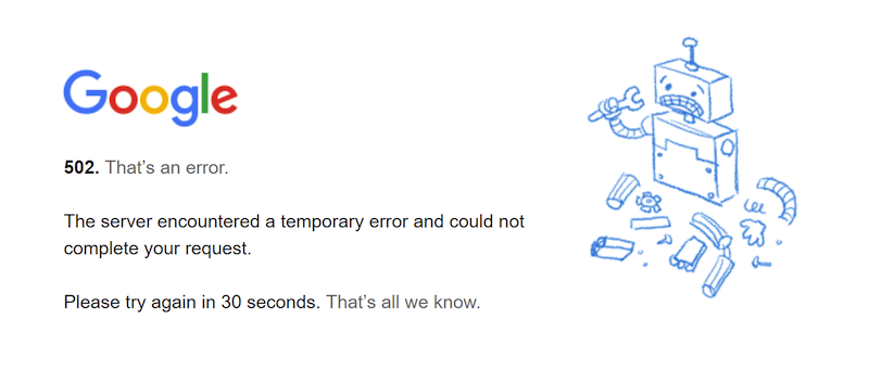 Lỗi 502 bad gateway là gì?