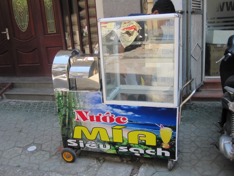 xe nước mía có tủ kính