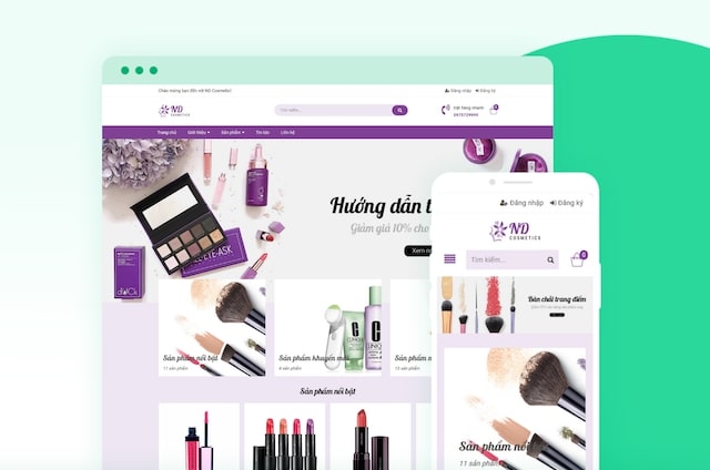 Template mỹ phẩm ND cosmetic