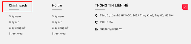 Chính sách của cửa hàng