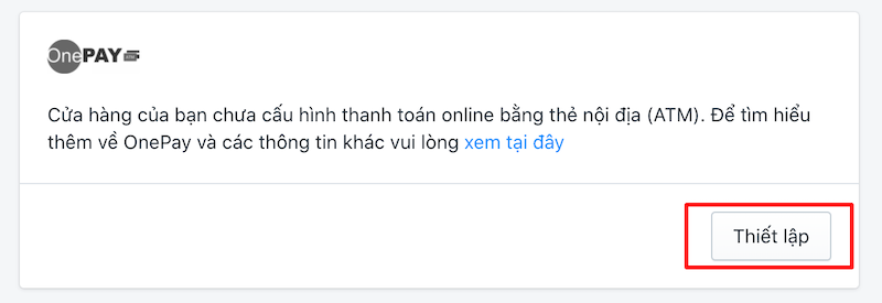 Kích hoạt Onepay trên Sapo Web