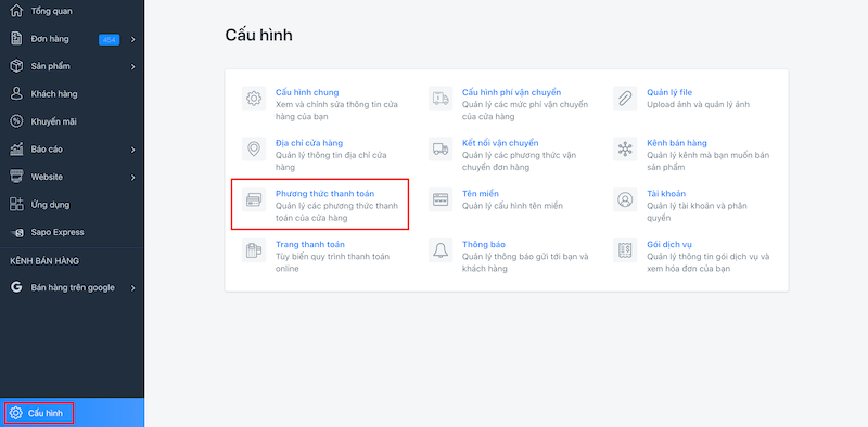 Tích hợp paypal trên Sapo Web