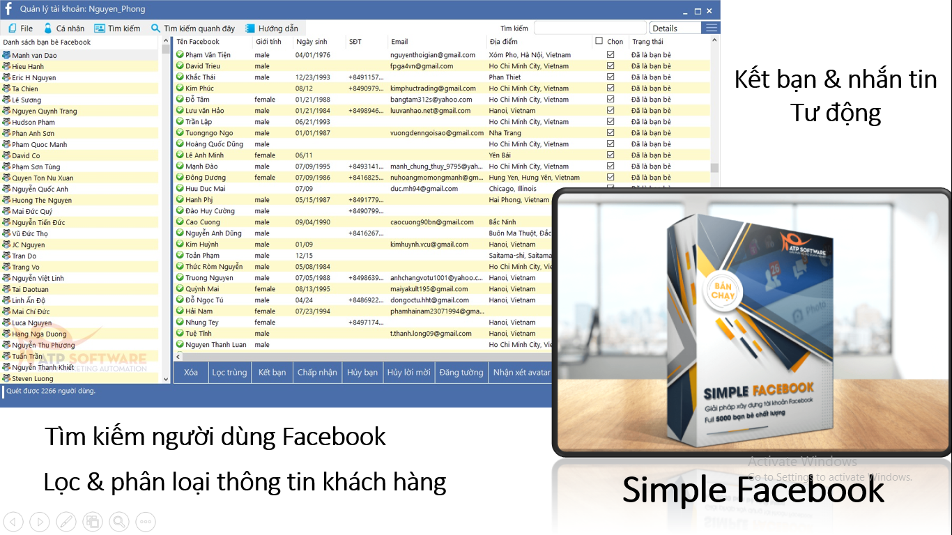 simple facebook