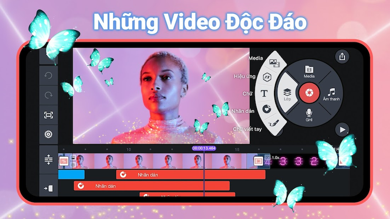 Phần mềm ghép nhạc vào video miễn phí Kinemaster