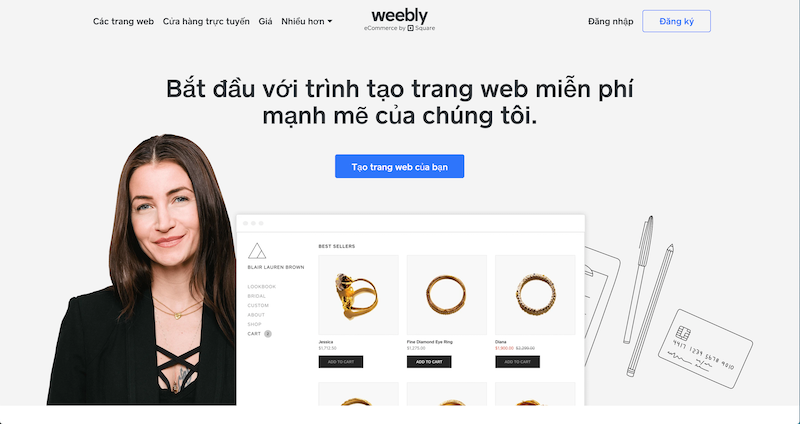 Phần mềm thiết kế website Weebly