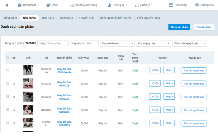 cách đăng sản phẩm trên zalo page