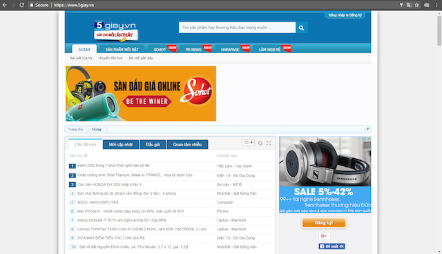 Trang đăng tin rao vặt 5 giây