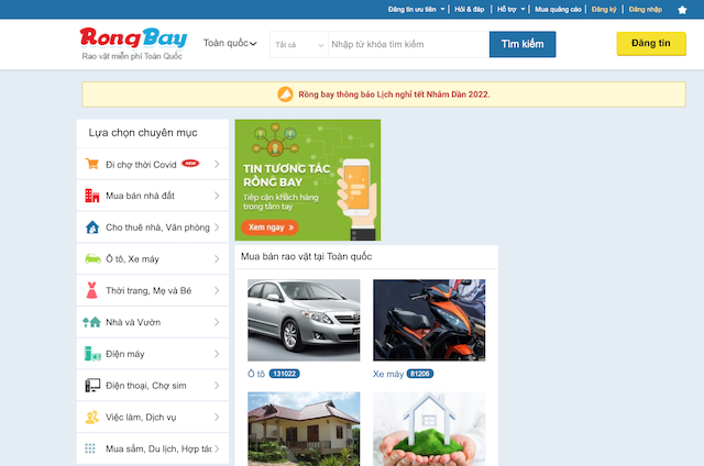 Web rao vặt Rồng Bay