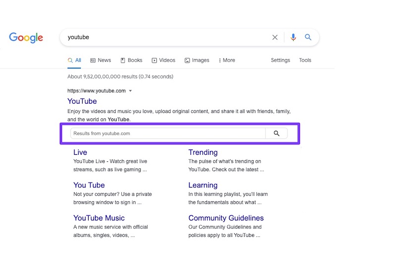 Dạng tìm kiếm trang web