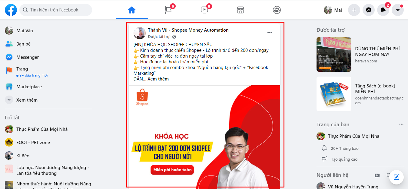 chạy quảng cáo facebook miễn phí