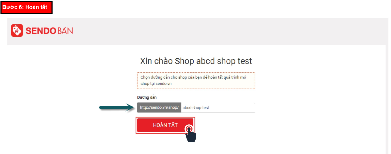 tạo địa chỉ lấy hàng trên sendo