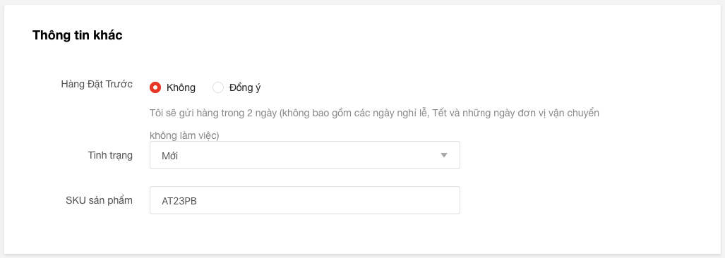 sku sản phẩm shopee là gì
