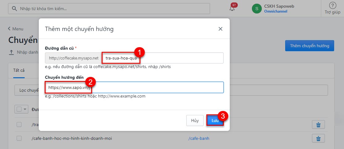 slug-la-gi-4 Sử dụng chuyển hướng 301