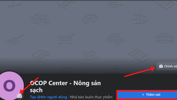 Thay ảnh đại diện và thêm nút liên hệ