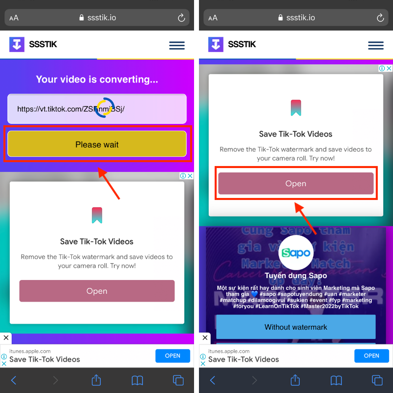 Tải video Tik Tok bằng ssstik.io