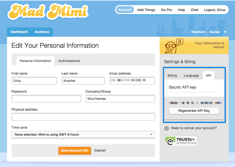 Tạo email miễn phí bằng Madmimi