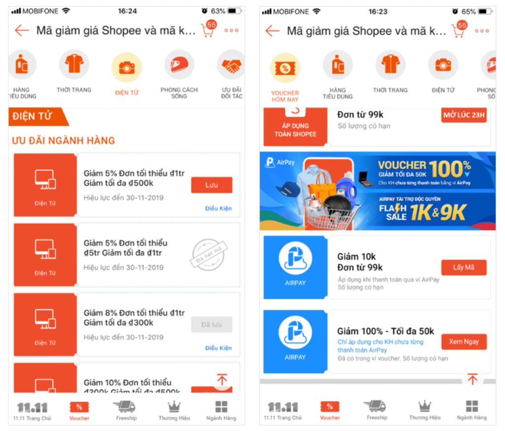 tao ma giam gia tren shopee