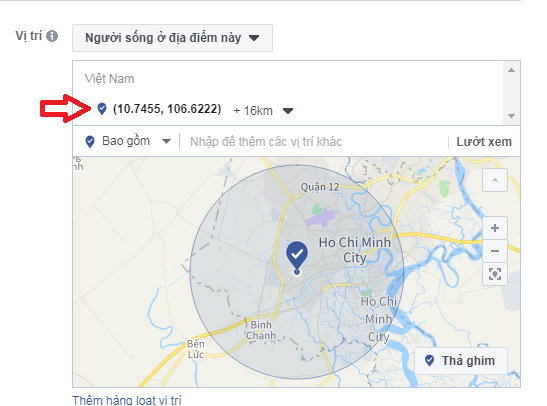 GPS vị trí target