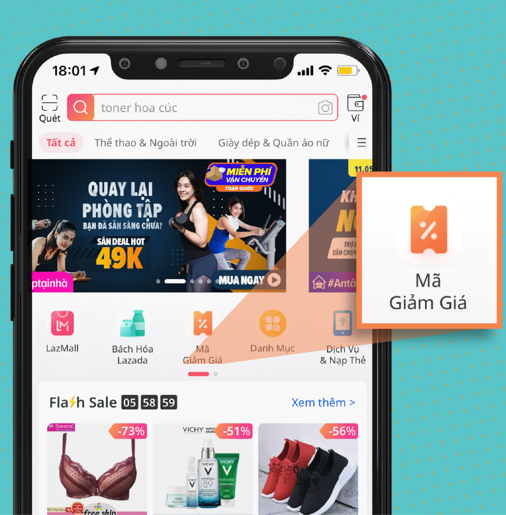 mã giảm giá lazada
