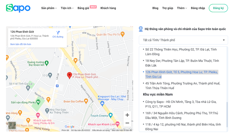 Có nhiều chi nhánh, văn phòng đại diện