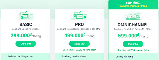 Gói dịch vụ thiết kế web Nha Trang
