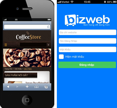 Ứng dụng Bizweb app