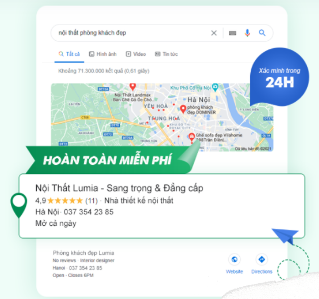 Kết nối Google My Business hoàn toàn miễn phí