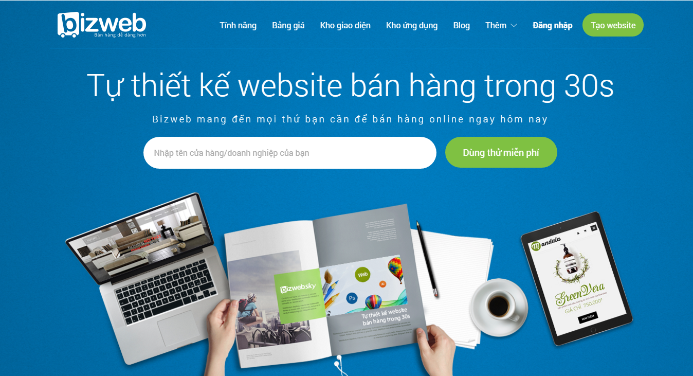 Thiết kế web, thiết kế website bán hàng chuyên nghiệp tại Bizweb