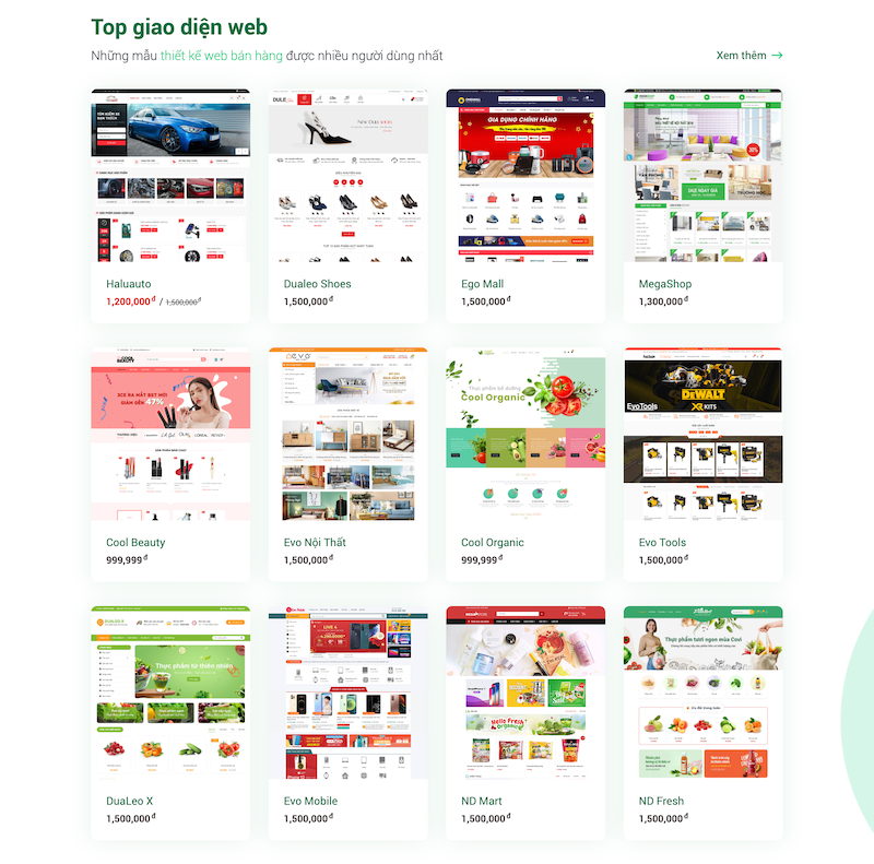 thiết kế website bán hàng giá