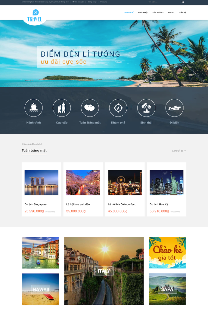 thiết kế website bán vé máy bay