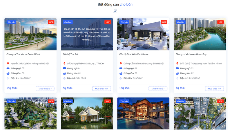 thiết kế website bất động sản batdongsan.com