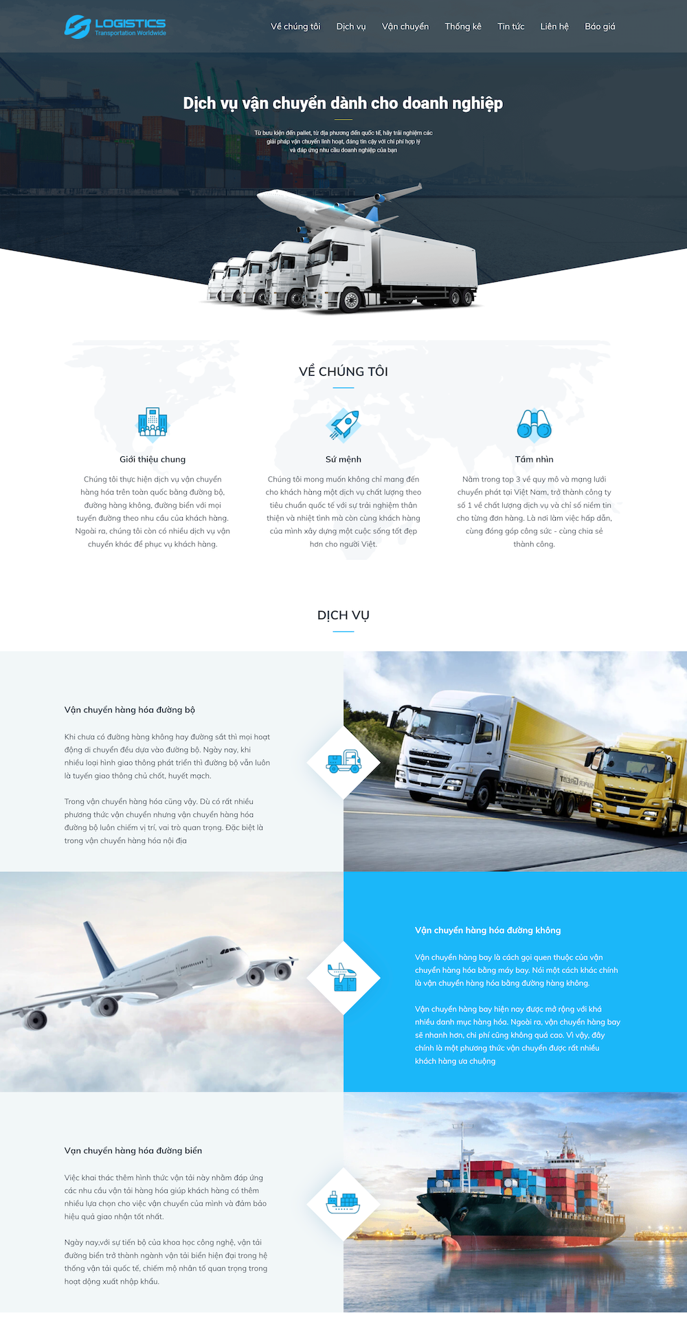 Giao diện Logistics