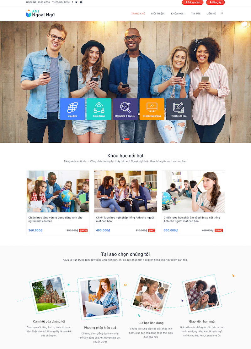 Giao diện có bố cục hợp lý