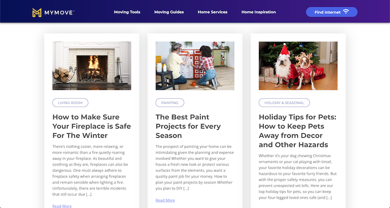 Trang web kiến trúc Mymove