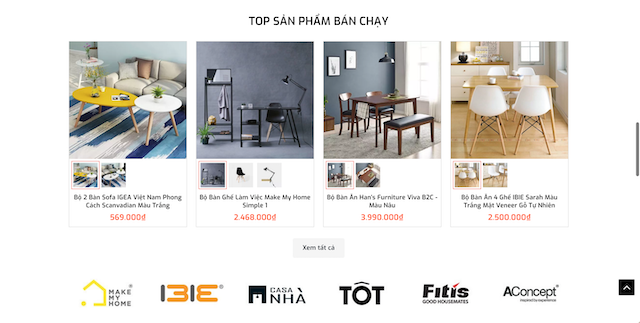 Thiết kế website nội thất Ant Home