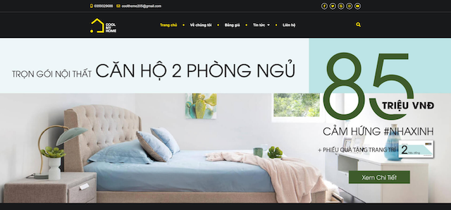 Giao diện website nội thất