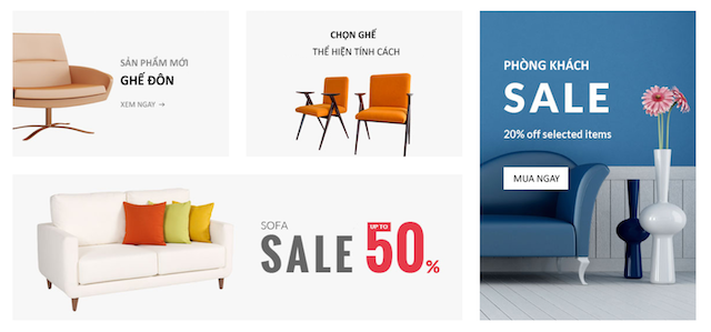 Giao diện website nội thất